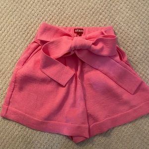 NWOT Staud Pink Mini Shorts